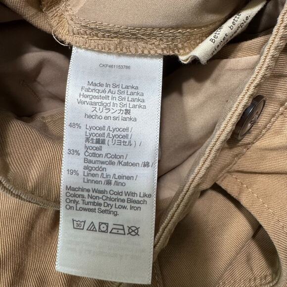 Madewell Harlow Wide Leg Pants Womens 12 Beige Khaki Lyocell Pleated High Rise - Picture 14 of 16